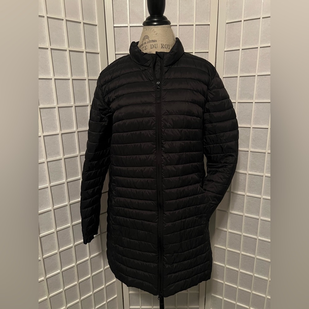 Black Quilted Long Jacket